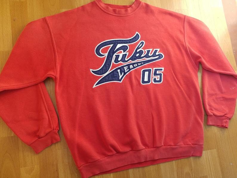 FUBU sweatshirt red vintage sweat shirt 90s hip-hop | Etsy