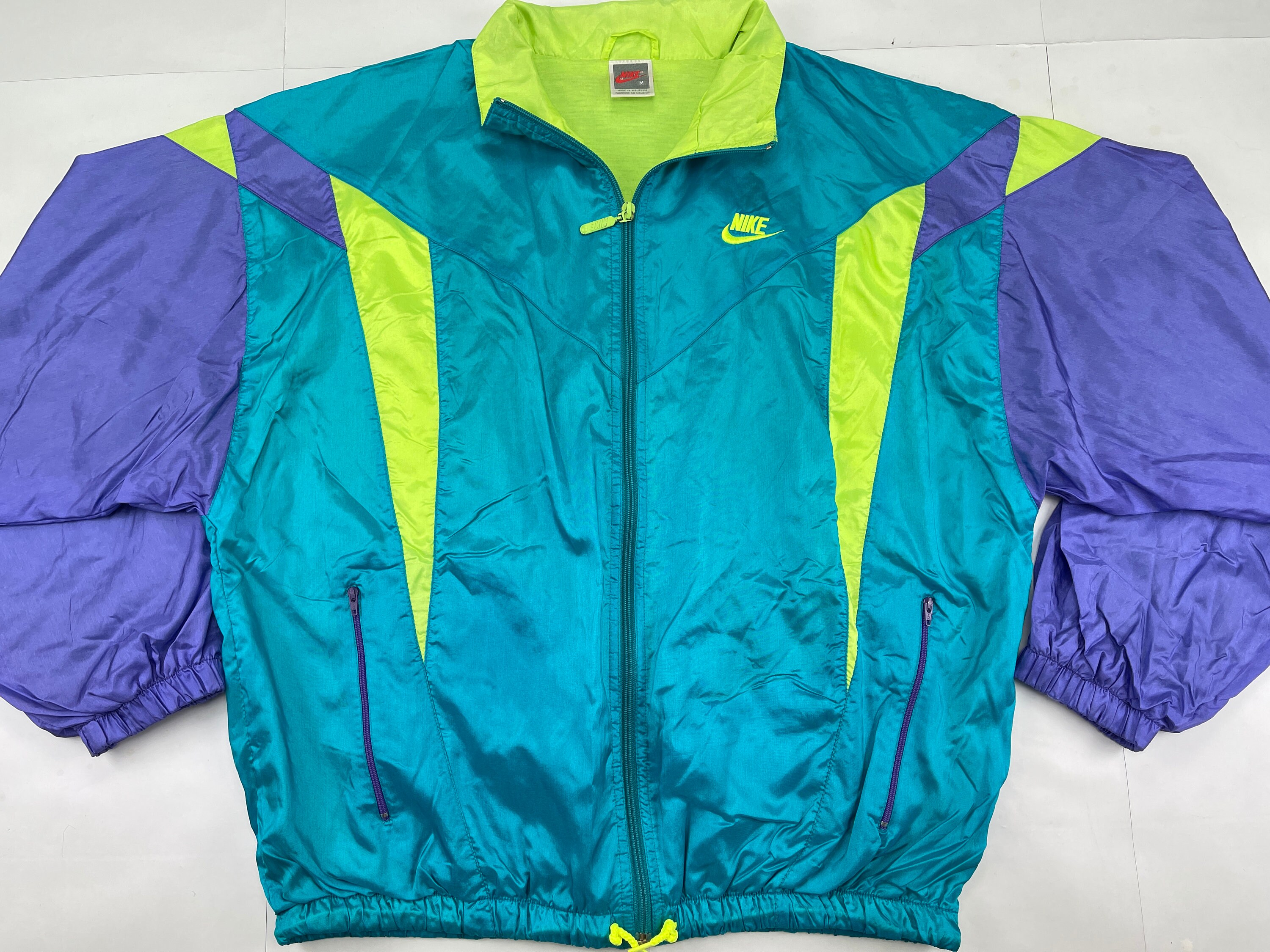 NIKE Jacket Neon Green Vintage Track 
