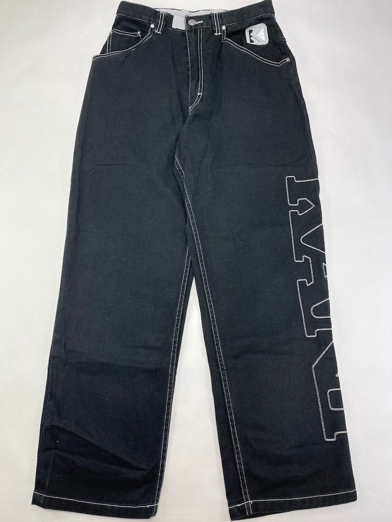 KARL KANI Jeans Black Vintage Baggy Kani Jeans Loose 90s Hip - Etsy