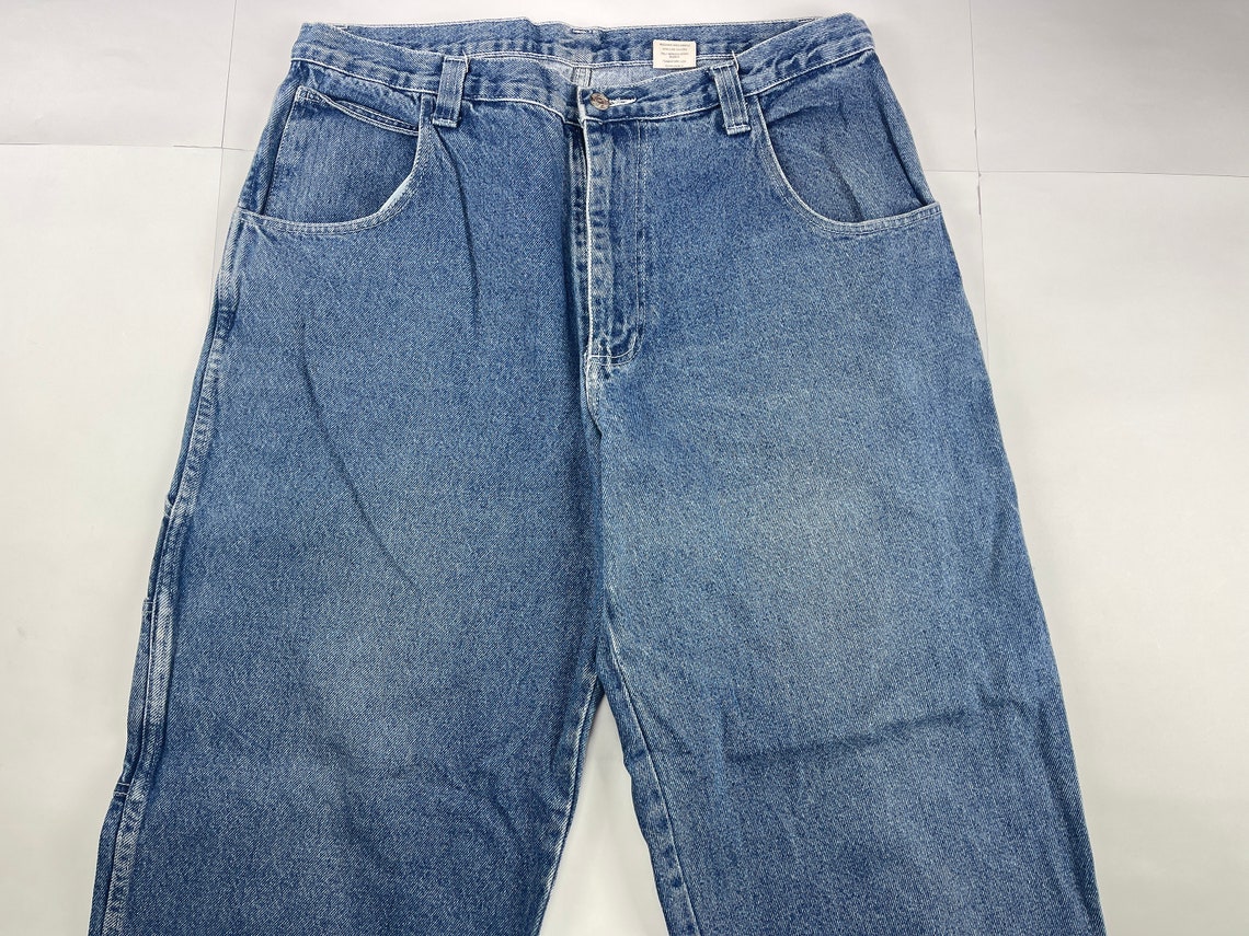 New York Yankees Jeans Vintage Basketball Pants 90s Hip Hop Etsy