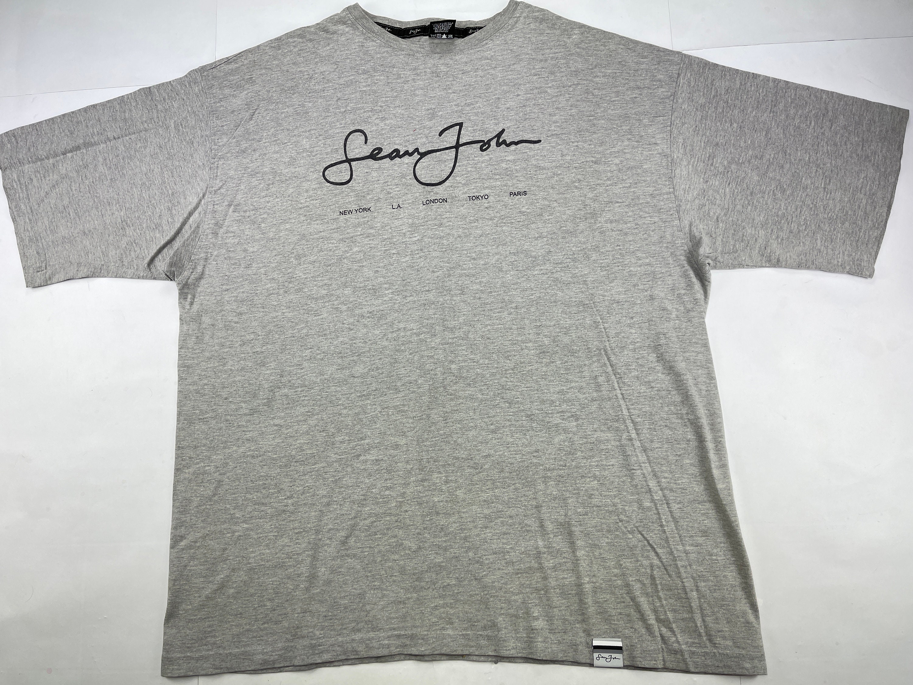 Sean John Tshirt Gray Vintage Hiphop Jersey 90s Hip Hop Etsy