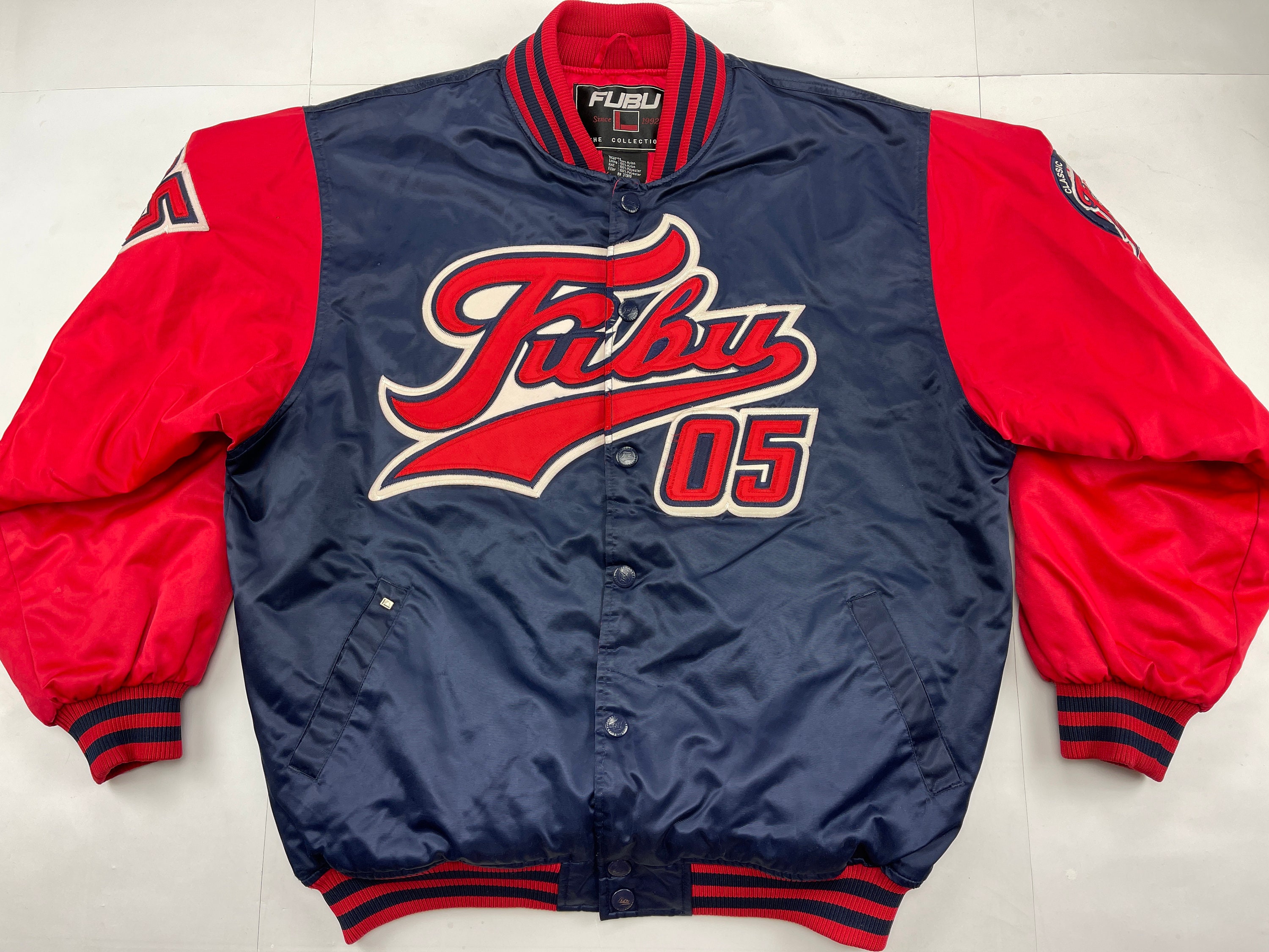FUBU Jacket Red Vintage College Varsity Bomber 90s Hip Hop Etsy