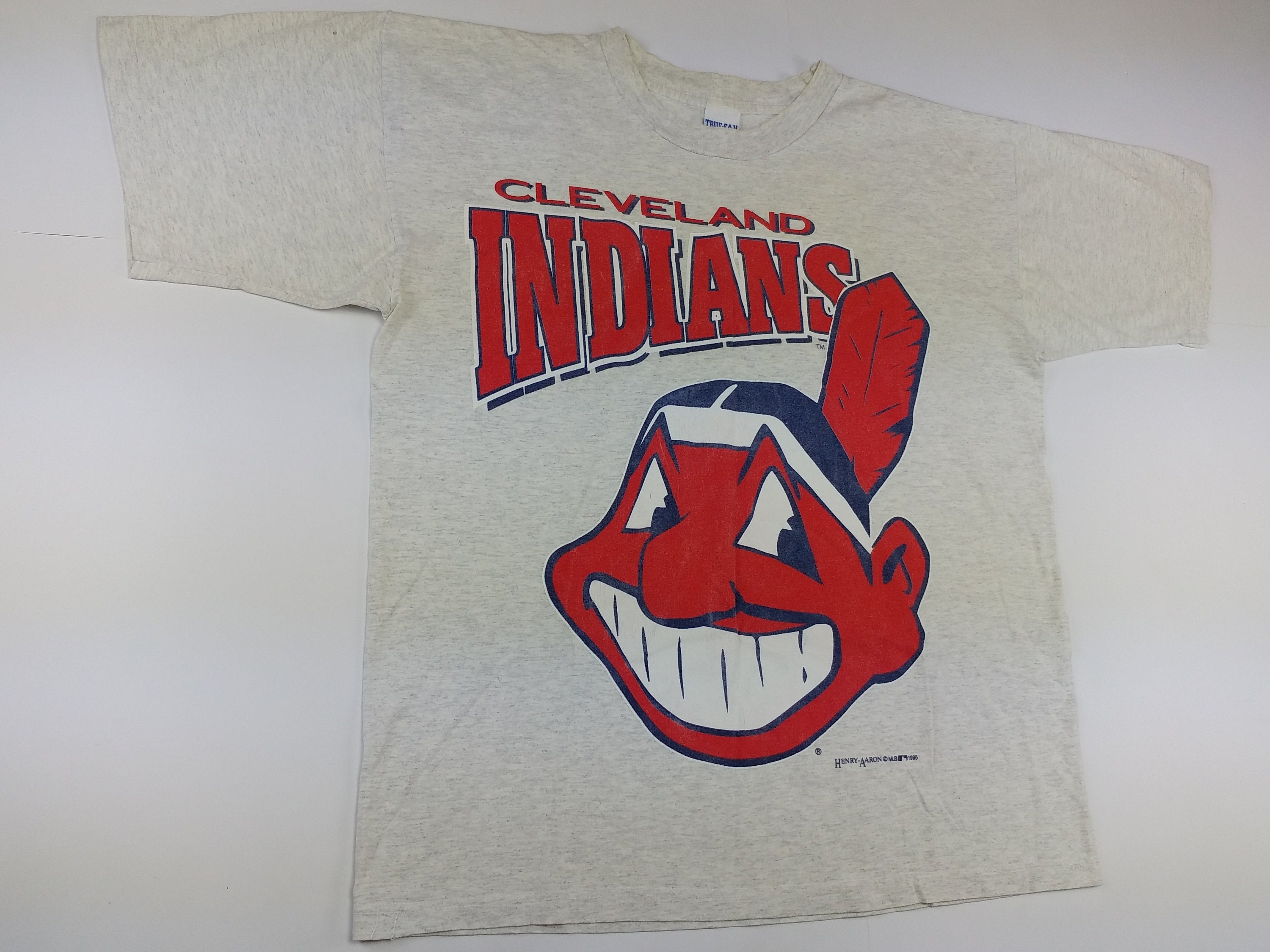 MLB Cleveland Indians t-shirt True Fan Henry Aaron baseball | Etsy