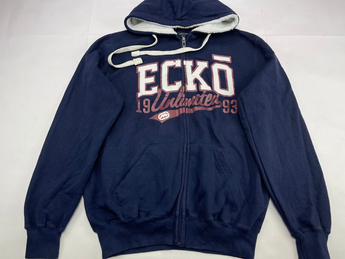 ECKO UNLTD hoodie blue vintage hip hop sweatshirt 90s hip | Etsy