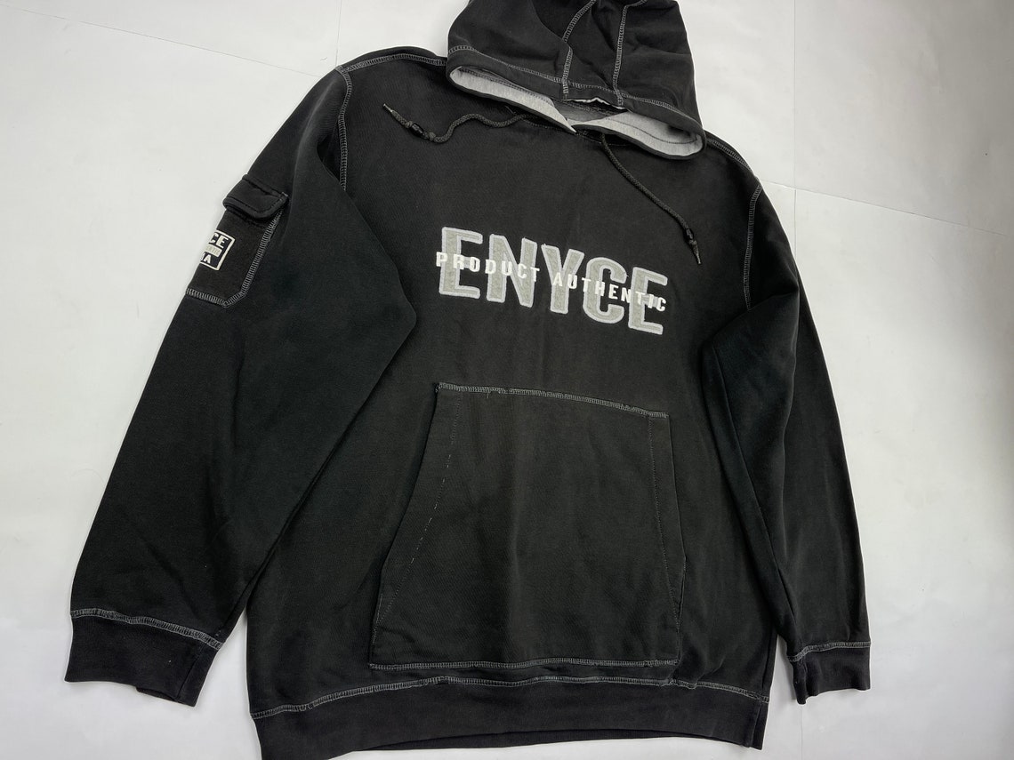 Enyce hoodie black vintage 90s hip hop clothing 1990s Etsy