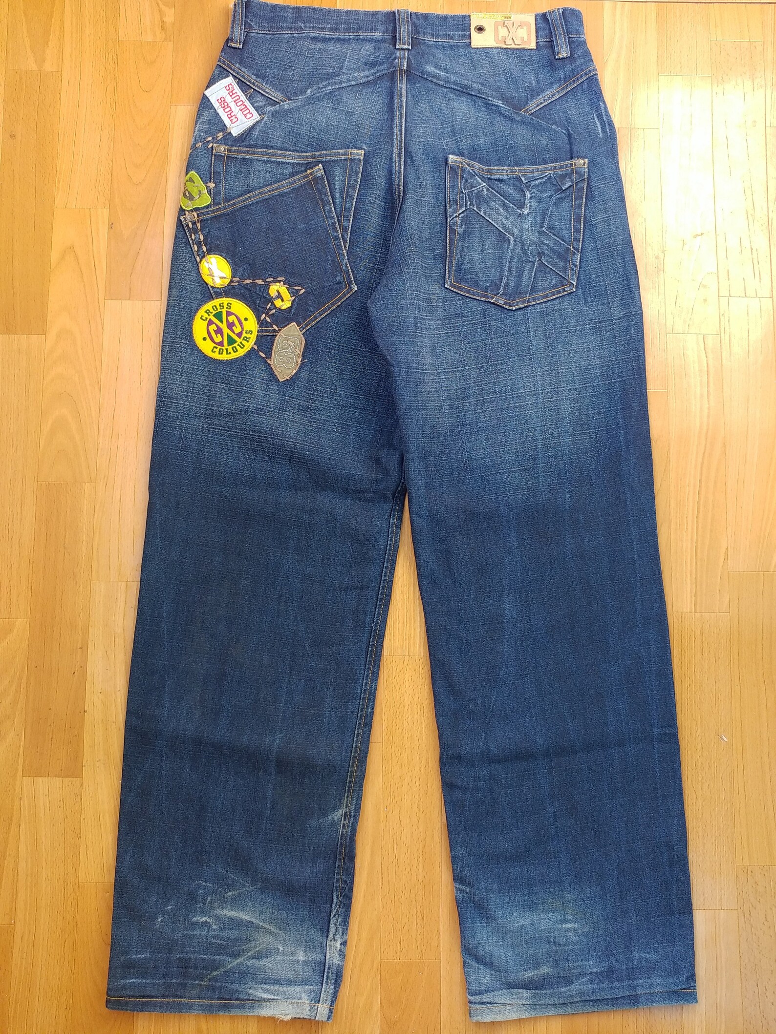 Cross Colours Jeans Vintage Baggy Jeans 90s Hiphop Clothing Etsy