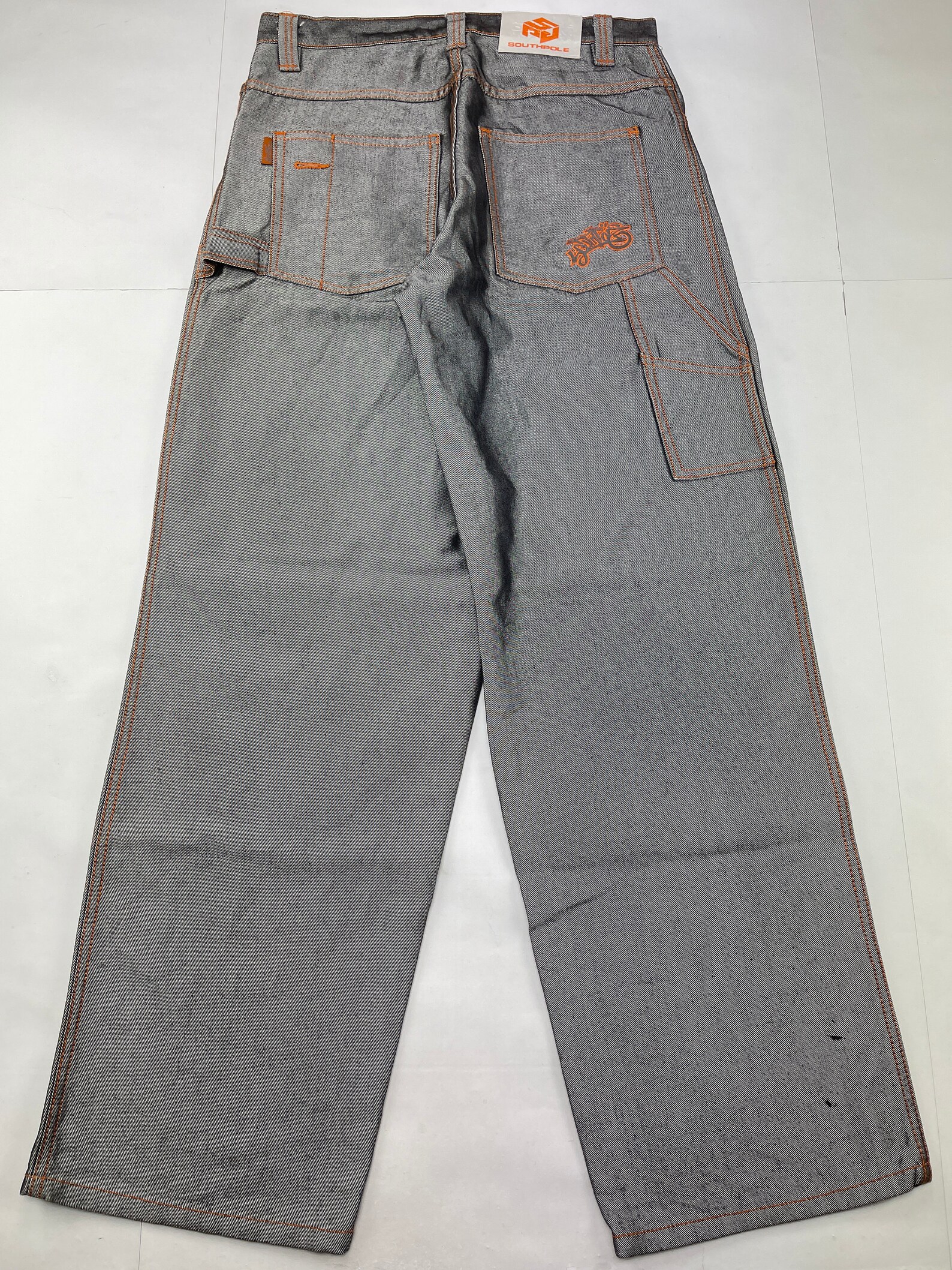 shiny baggy jeans