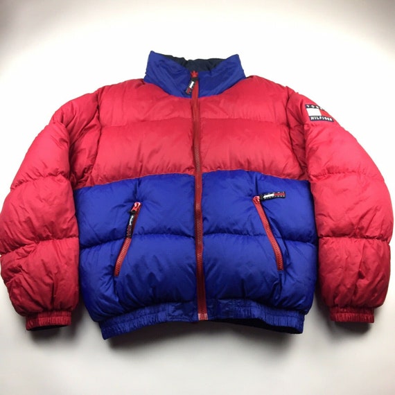 Forinden vente Fruity Tommy Hilfiger Puffer Jacket Red Blue Vintage 90s Hip Hop - Etsy Finland