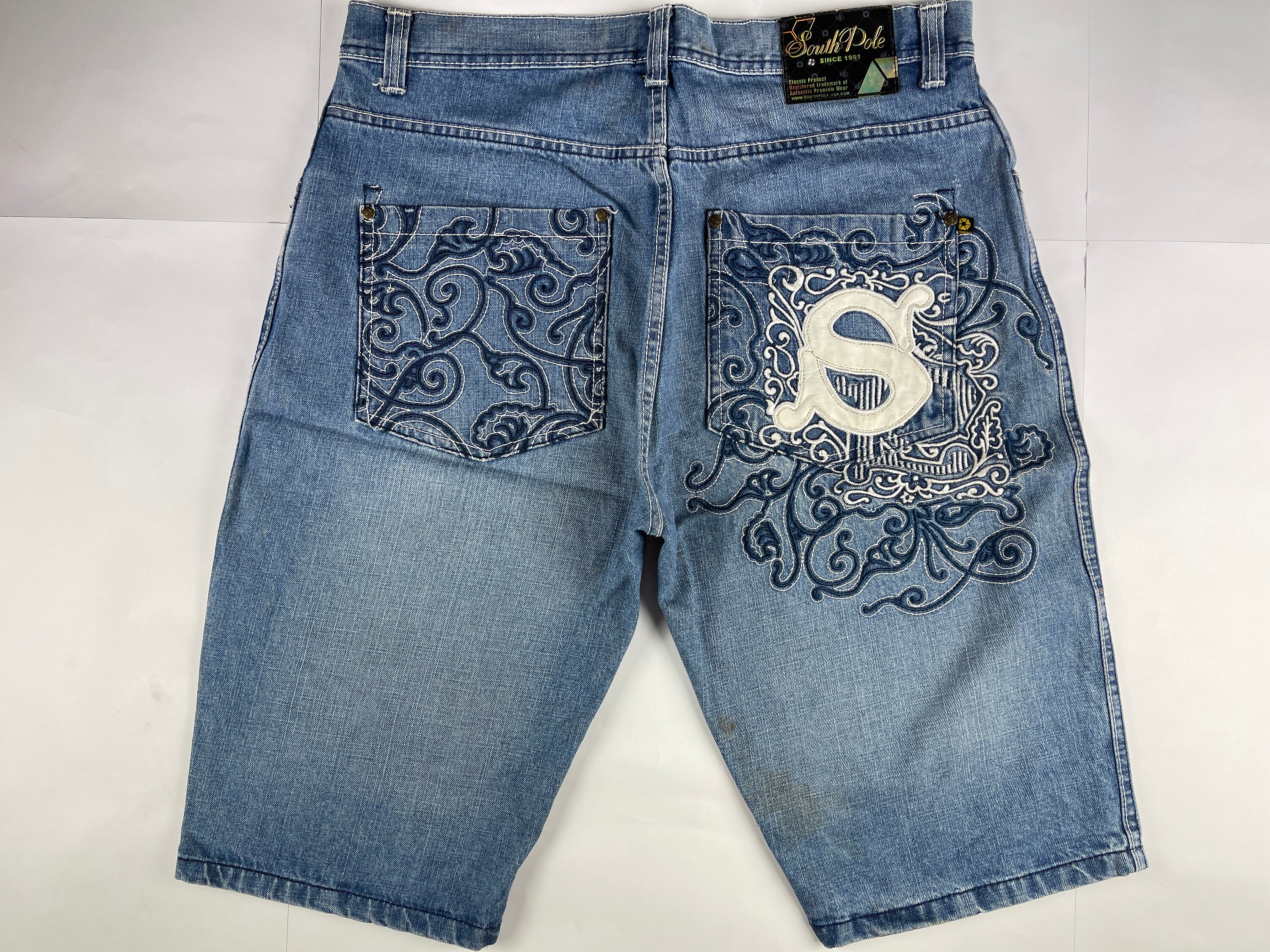 Southpole Shorts Vintage South Pole Jeans Shorts 90s Hip Hop