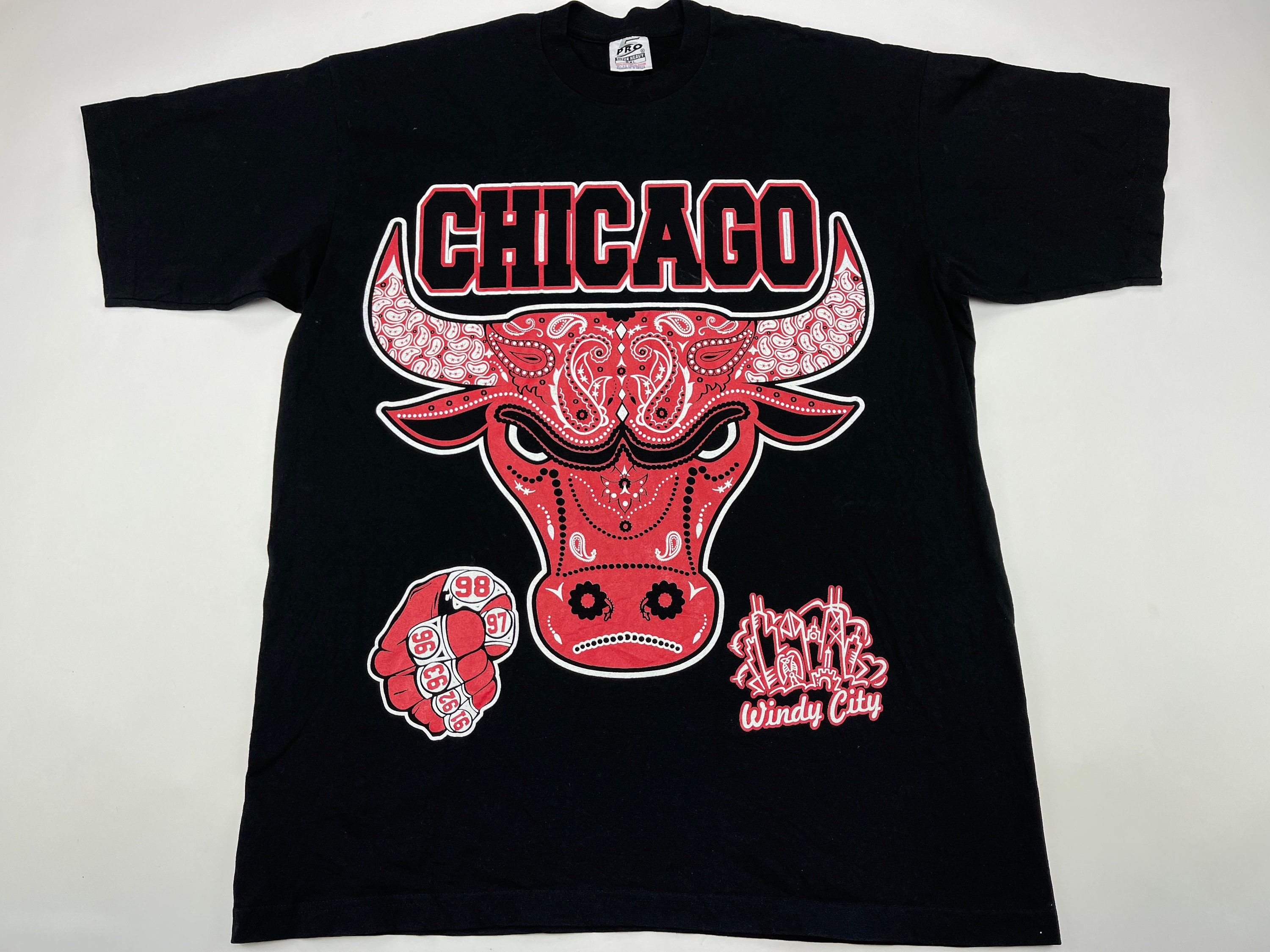 Retro NBA Chicago Bulls  Windy City Men's XL T-shirt