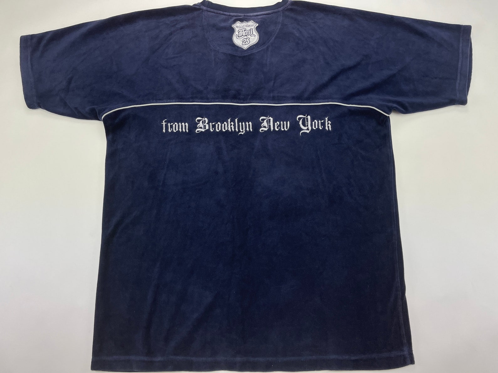 KARL KANI jersey blue velour vintage hip hop t-shirt 90s | Etsy