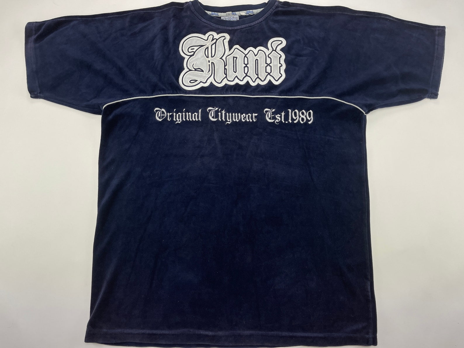 KARL KANI jersey blue velour vintage hip hop t-shirt 90s | Etsy