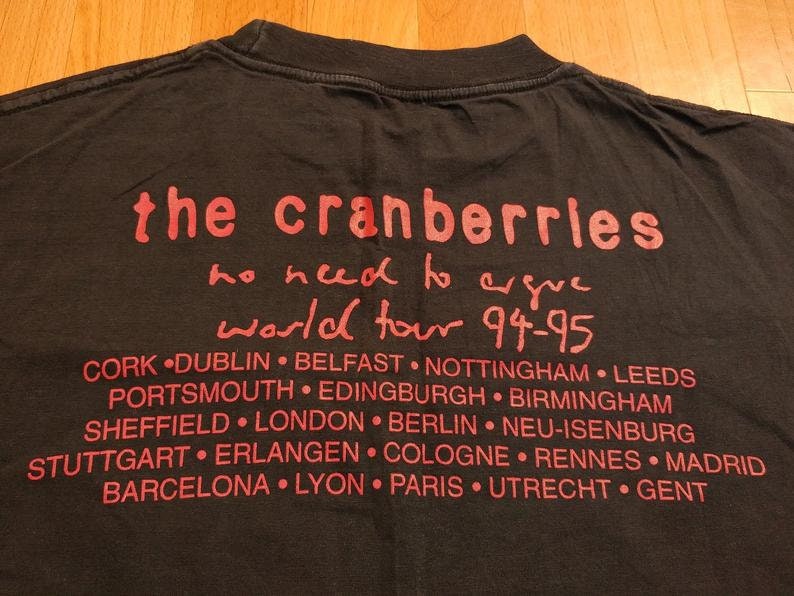 The Cranberries TShirt vintage 1994 No Need to Argue World Etsy