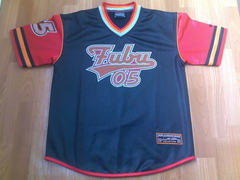 FUBU jersey vintage tshirt black Fubu shirt 90s hiphop Etsy