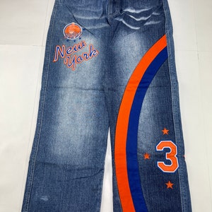 NBA New York Knicks Jeans UNK Vintage Basketball Pants 90s - Etsy