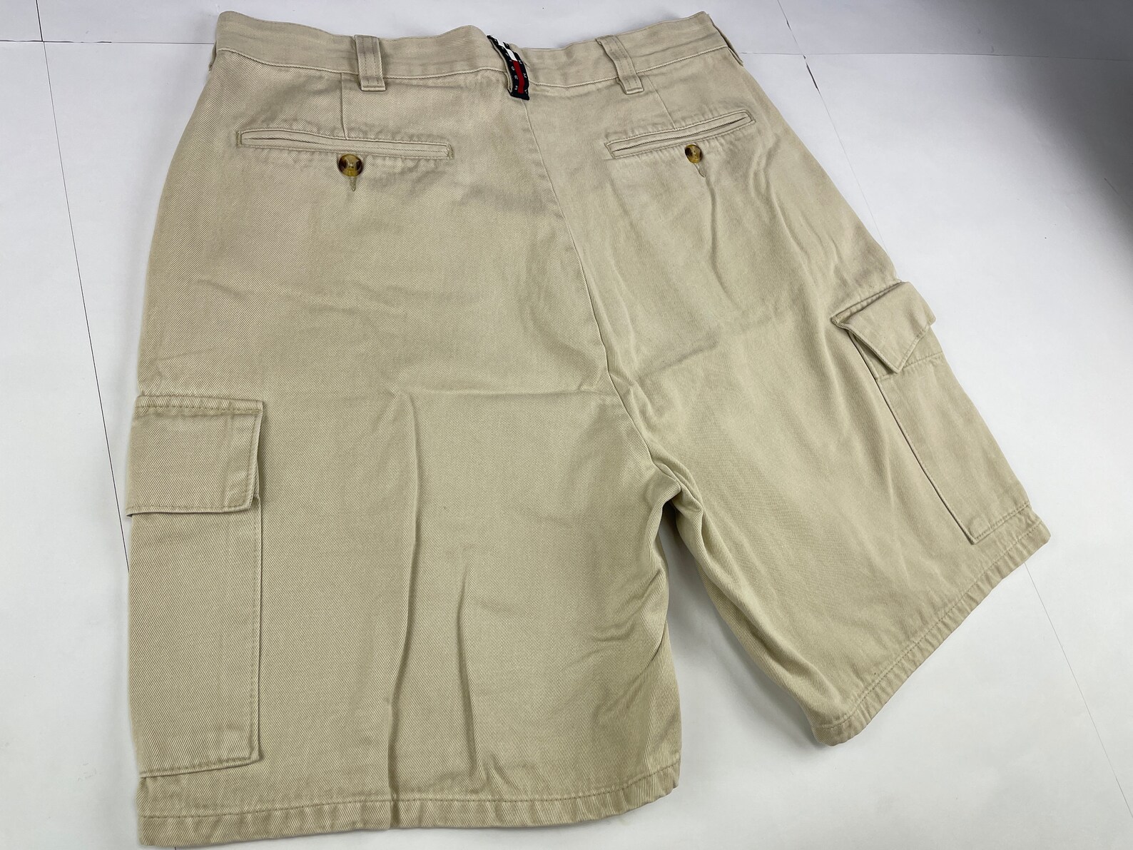 Tommy Hilfiger Jeans Shorts Beige Vintage Baggy Denim Etsy