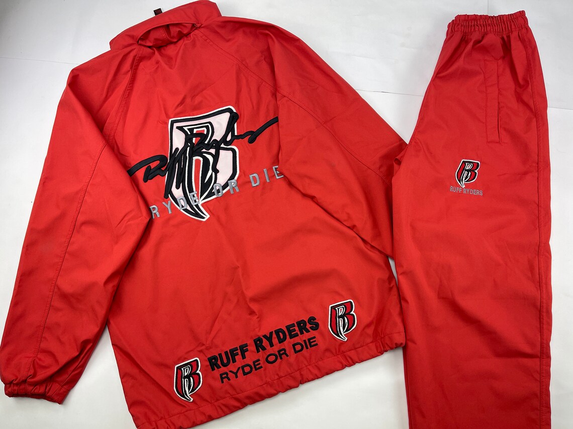 Ruff Ryders tracksuit red vintage track suit jacket pants | Etsy