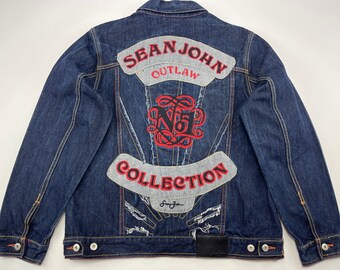 Sean John Jeans Jacket Blue Vintage 