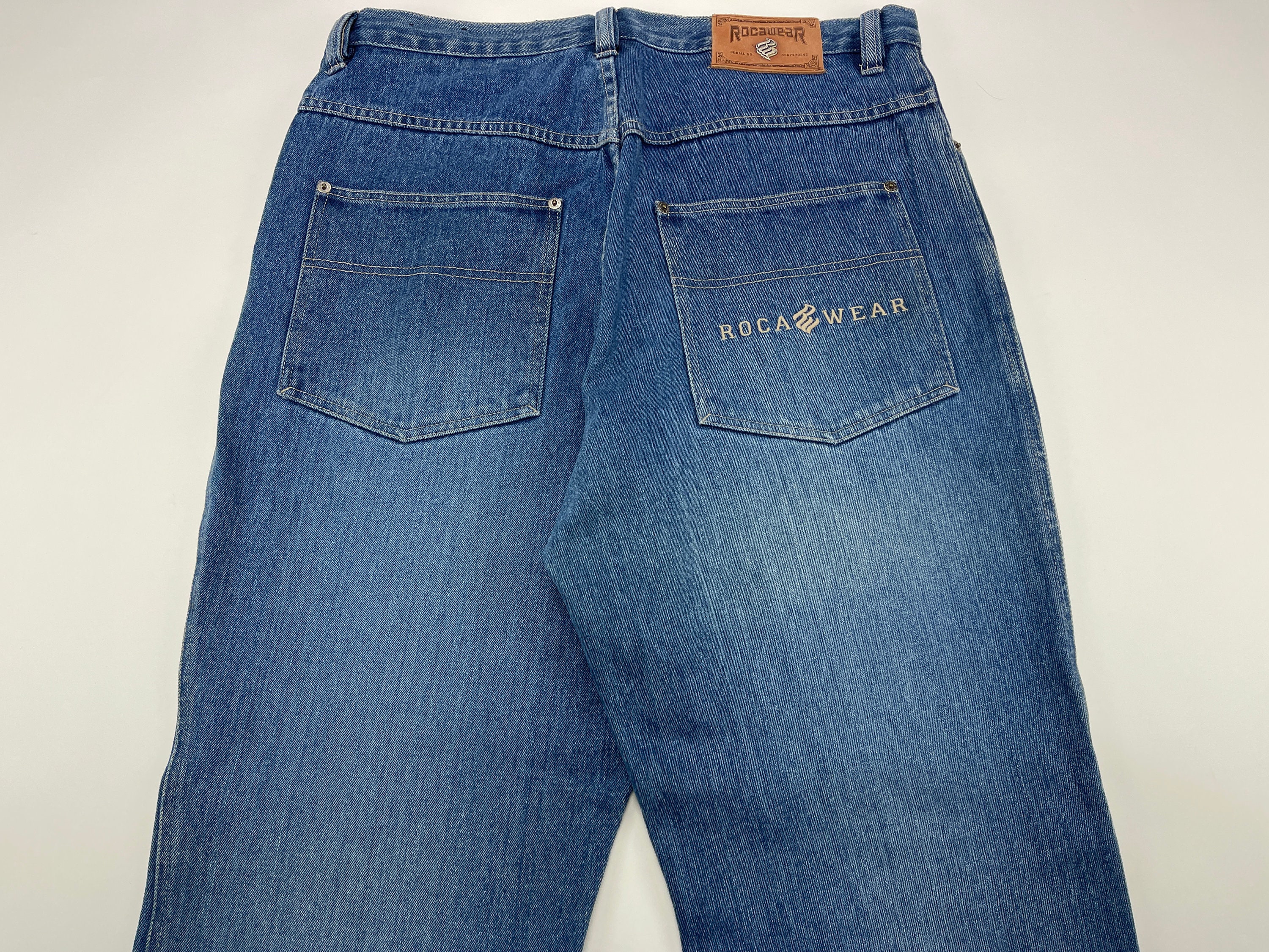 Rocawear jeans blue baggy 90s hip hop - 日本