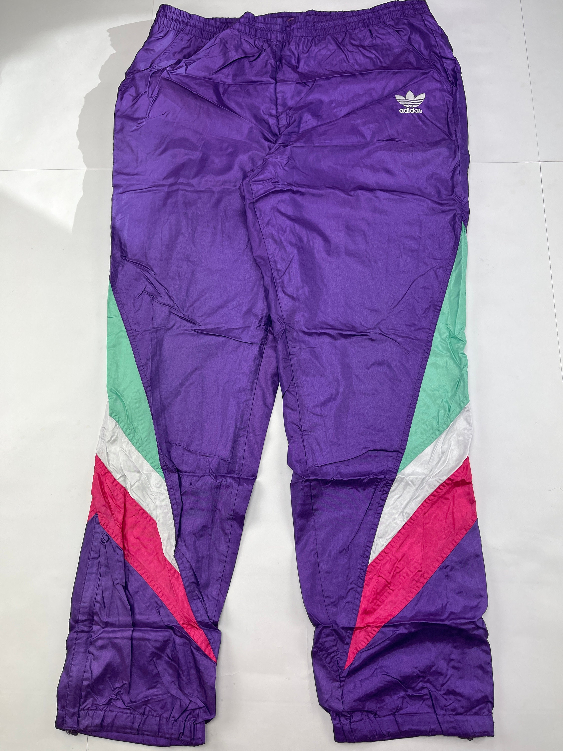 ADIDAS tracksuit neon purple vintage track suit jacket pants Etsy