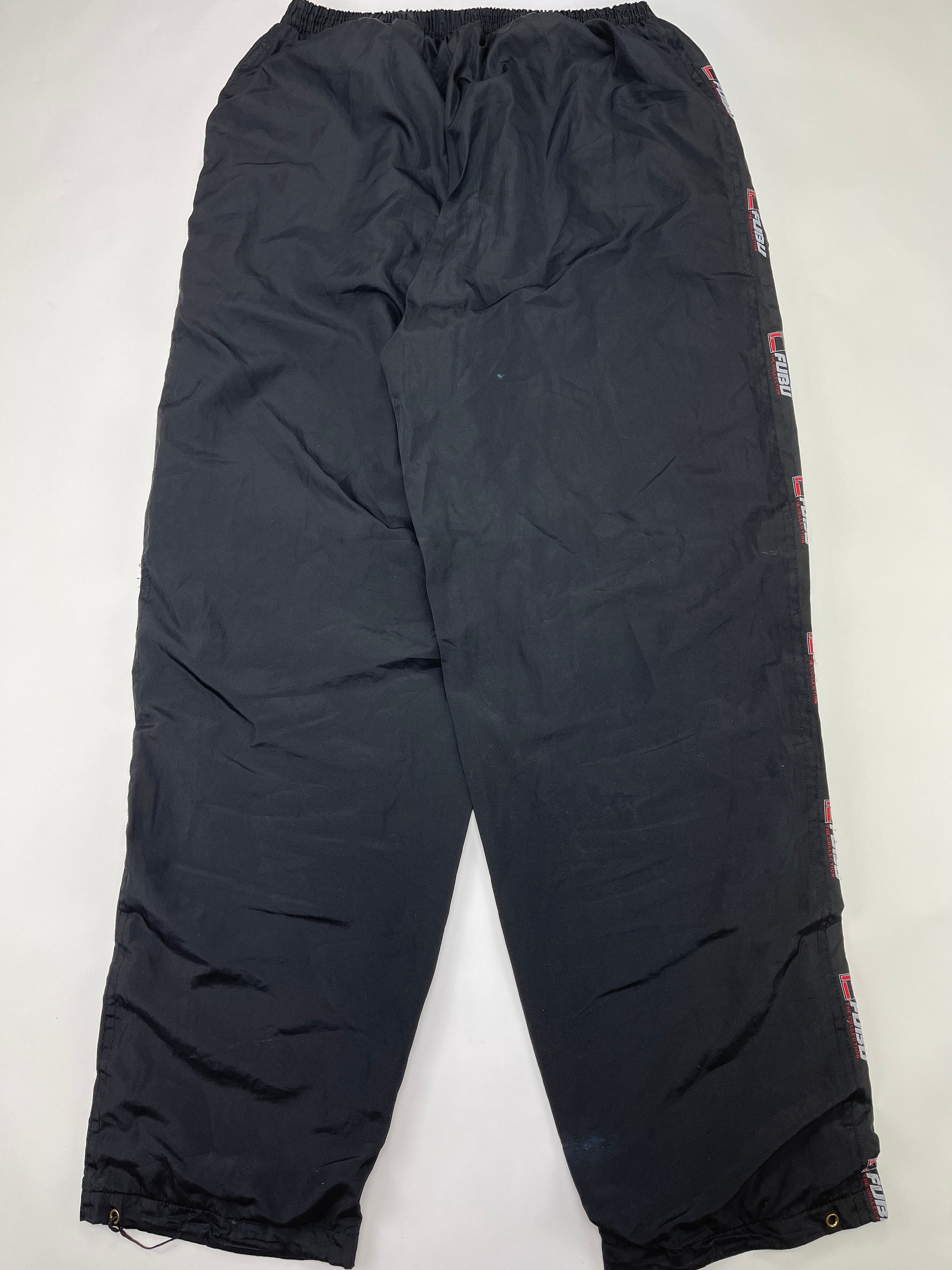 FUBU pants black vintage baggy jeans tape carpenter loose | Etsy