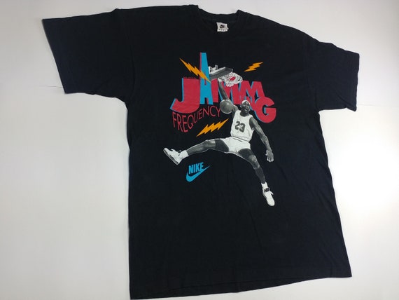 T-shirt Nike Air Jordan maglia da basket vintage nera | Etsy Italia