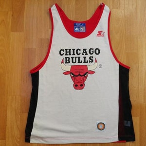 Chicago Bulls Tank Red - Mens Clothing from Attic Clothing UK