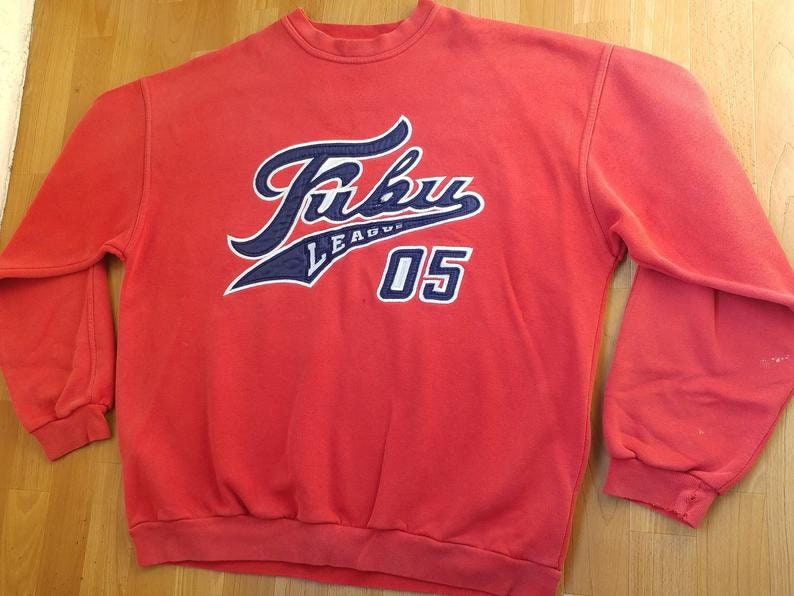 FUBU sweatshirt red vintage sweat shirt 90s hip-hop | Etsy