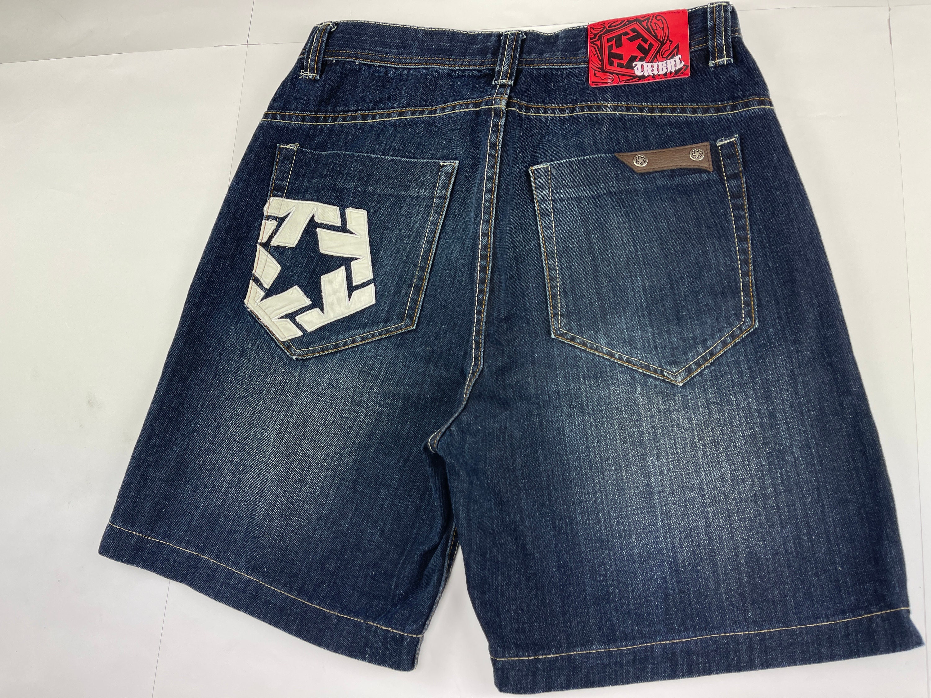 Tribal Shorts, Vintage Jeans Shorts, Tribal Gear, 90s Hip Hop