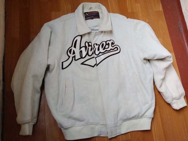 White avirex jacket Clearance