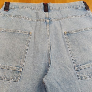 Aem'kei Jeans Shorts Vintage Aem Kei Shiny Blue Hip Hop - Etsy