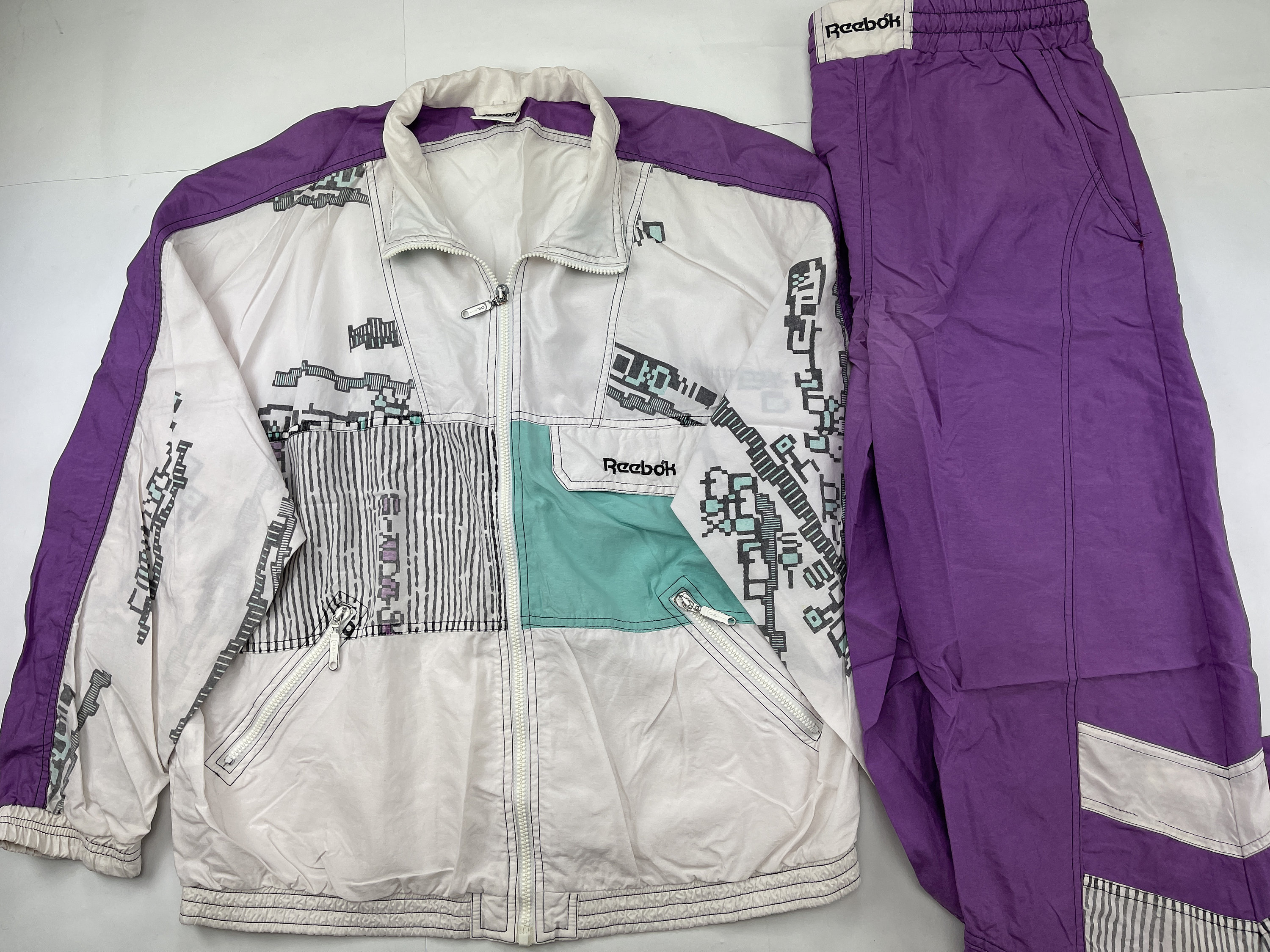 Synslinie Jernbanestation Psykologisk Reebok Tracksuit White Vintage Track Suit Jacket Pants Set - Etsy Norway