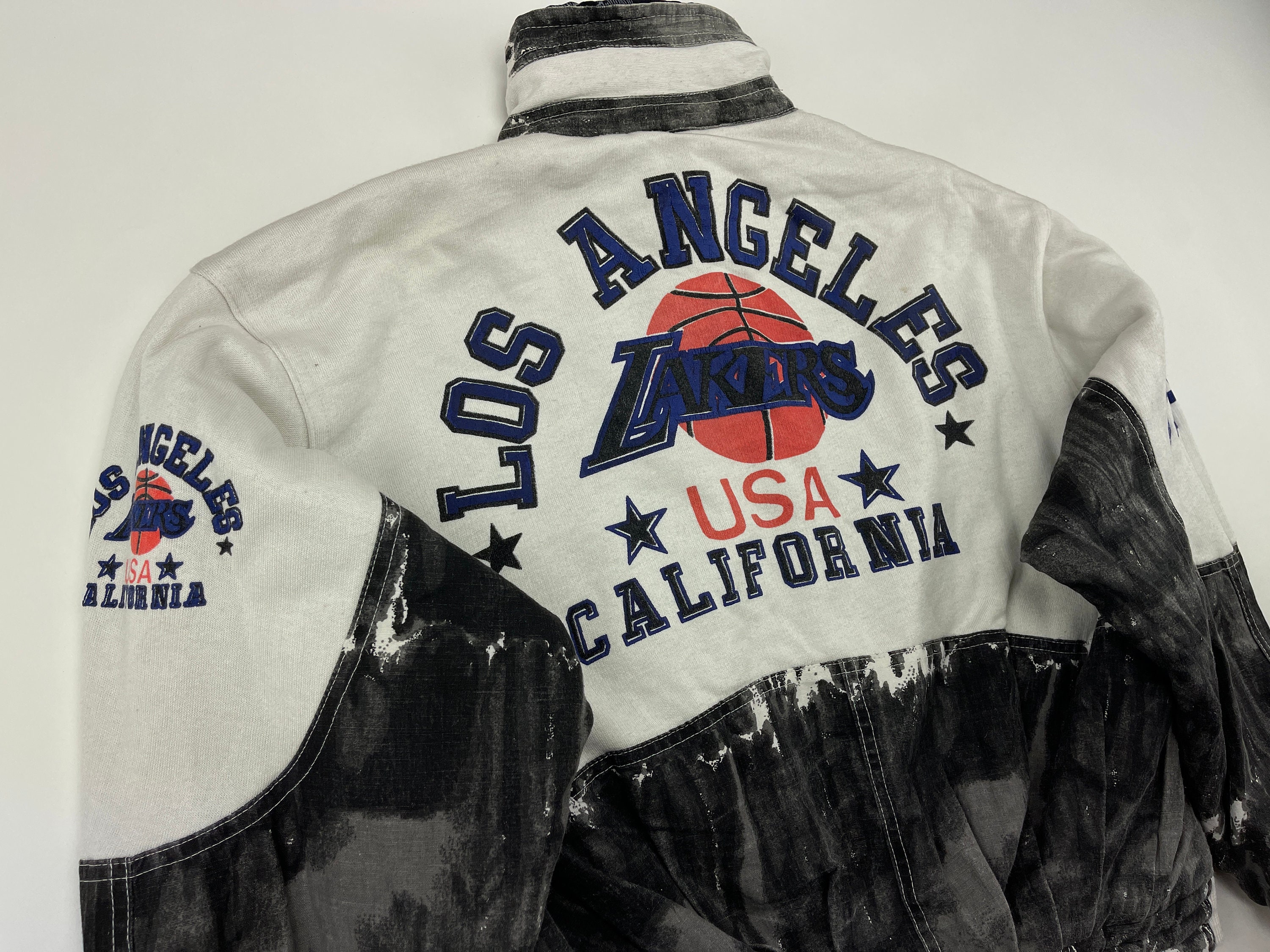 NBA Los Angeles Lakers Jacket Vintage LA Lakers Jacket White 