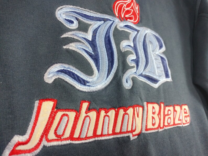 official Wu Wear jacket JOHNNY BLAZE sweatshirt 90s hip-hop clothing 1990s hip hop shirt og gangsta rap size XL Method Man Wu Tang hoodie