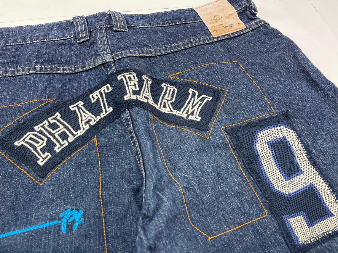 Phat Farm jeans blue vintage baggy jeans 90s hip hop Etsy