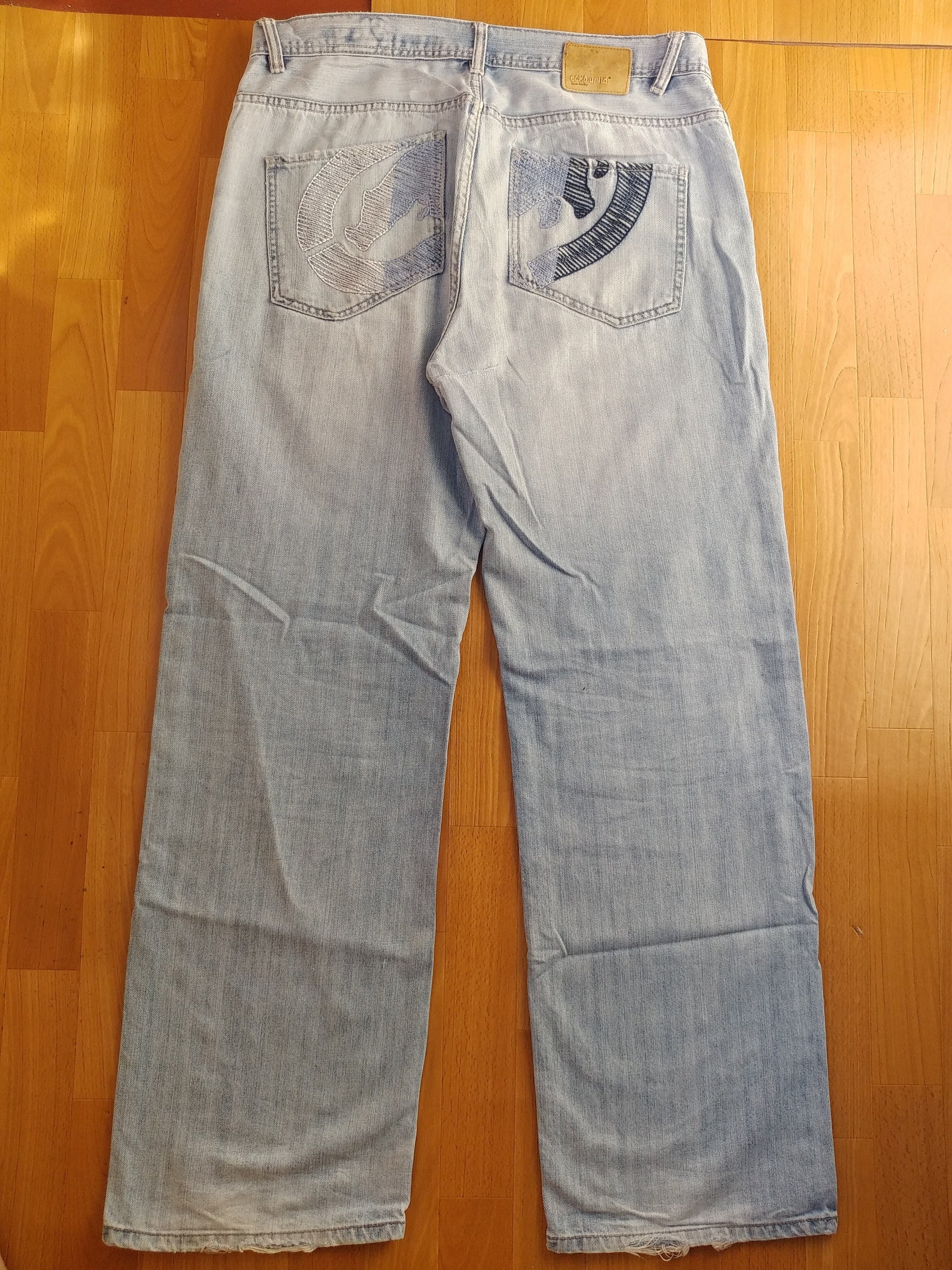 Ecko Unltd Jeans Light Blue Vintage Baggy Pants 90s Hip-hop - Etsy