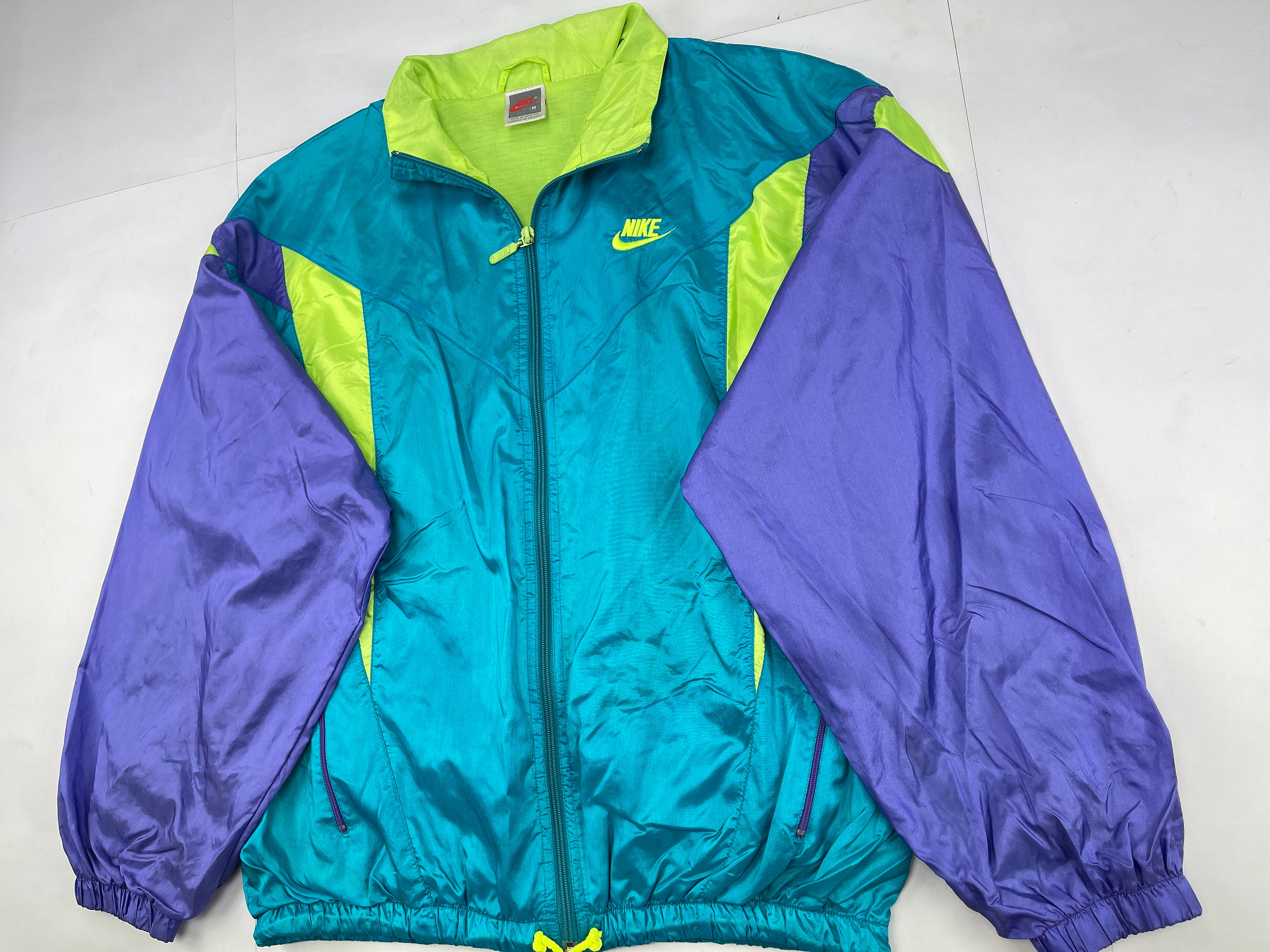 nike windbreaker neon green