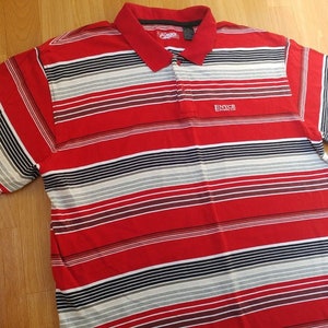 Enyce Shirt Vintage Hip-hop Shirt Red Striped Polo Shirt - Etsy
