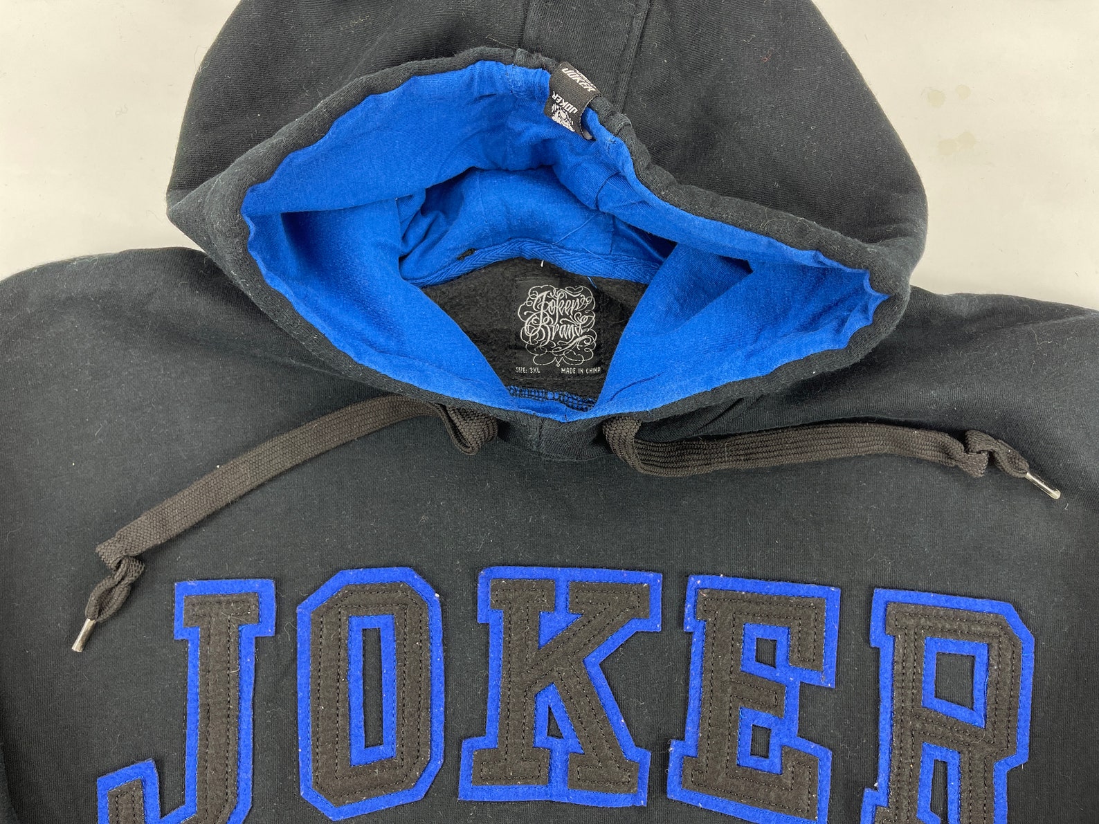 Joker hoodie black vintage sweatshirt 90s hip hop clothing Etsy