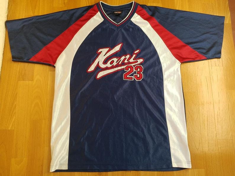 Karl Kani jersey vintage blue t-shirt 90s hip-hop clothing | Etsy