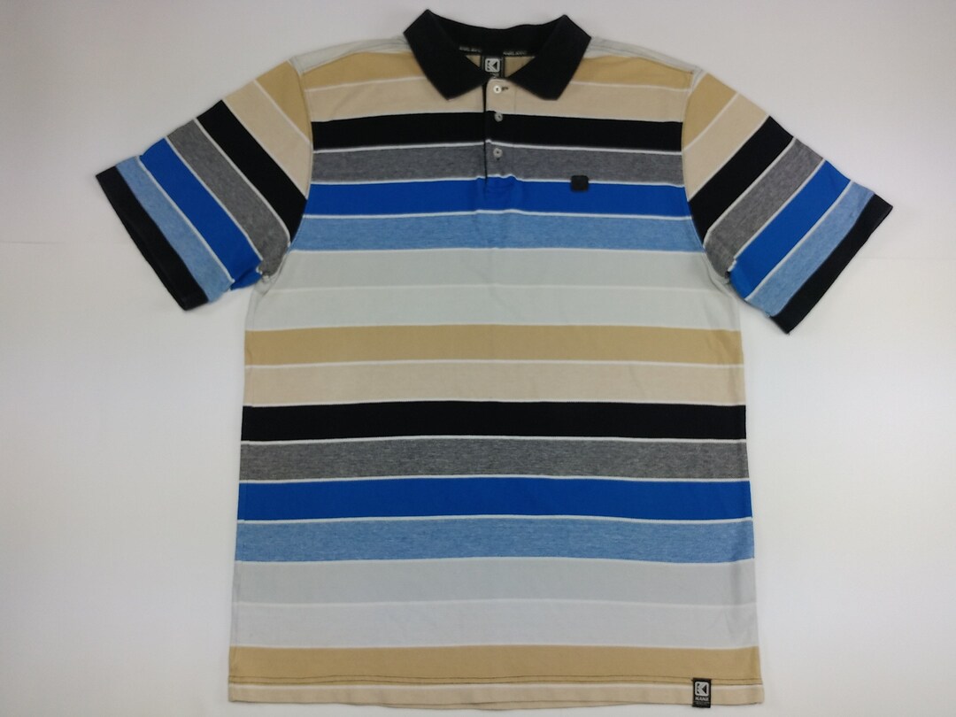 KARL KANI T-shirt Brown Vintage Hip-hop Striped Polo Shirt - Etsy