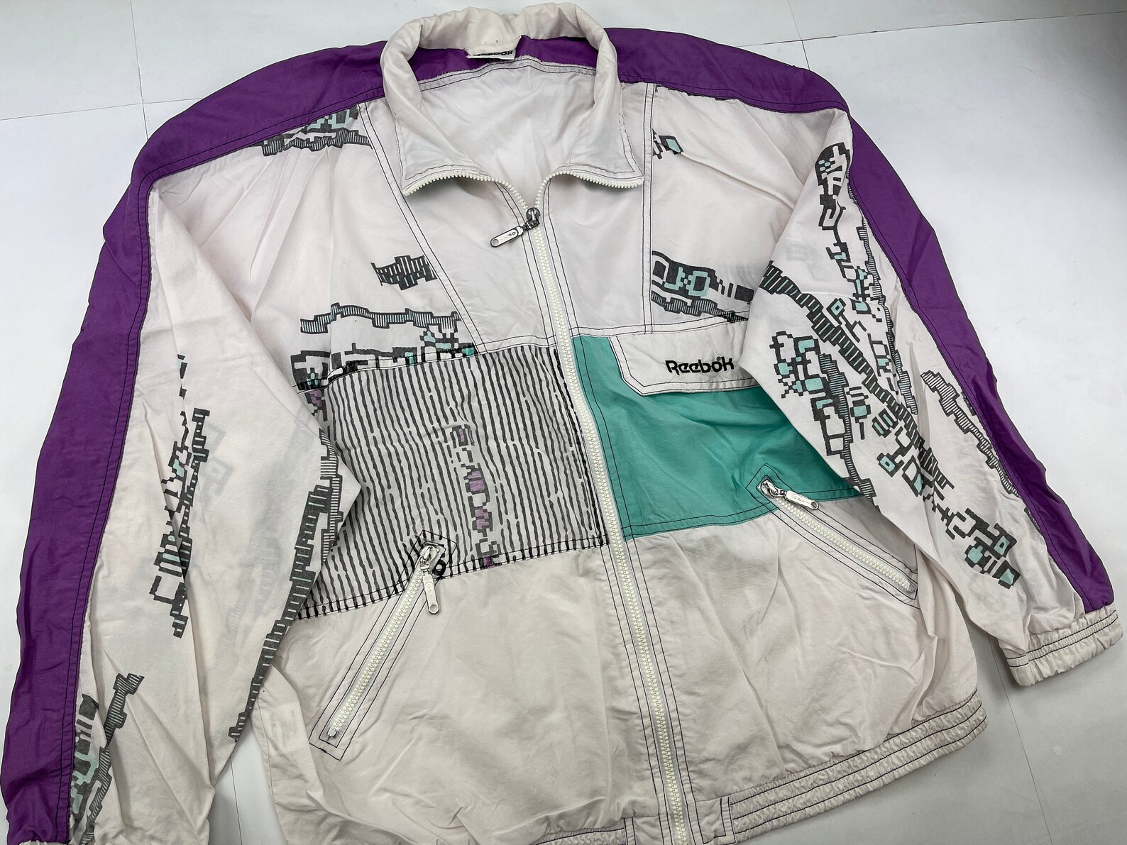 Reebok tracksuit white vintage track suit jacket pants set | Etsy