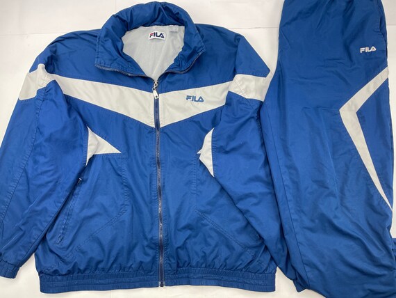 Fila Tracksuit Blue Vintage Track Suit Jacket Pants Set | Etsy