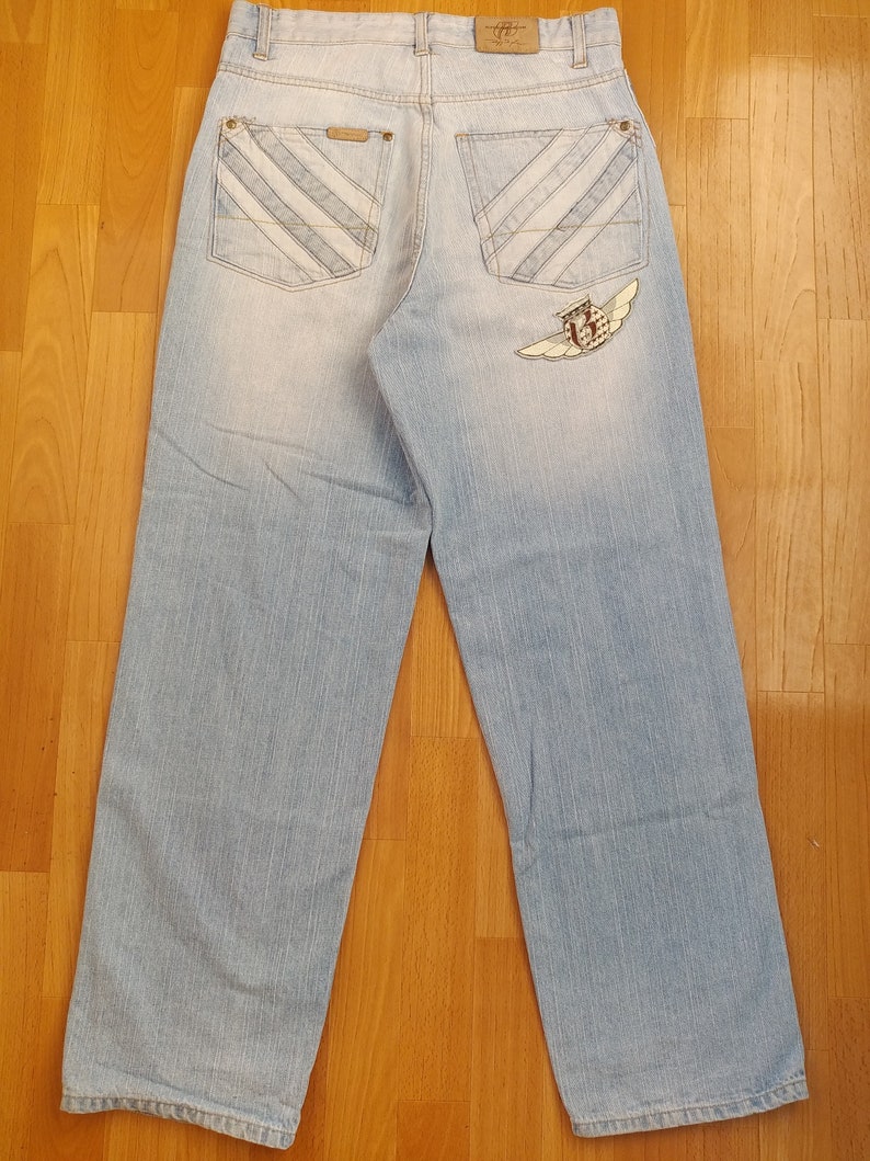 RUFF RYDERS jeans vintage baggy light blue jeans 90s hip-hop | Etsy