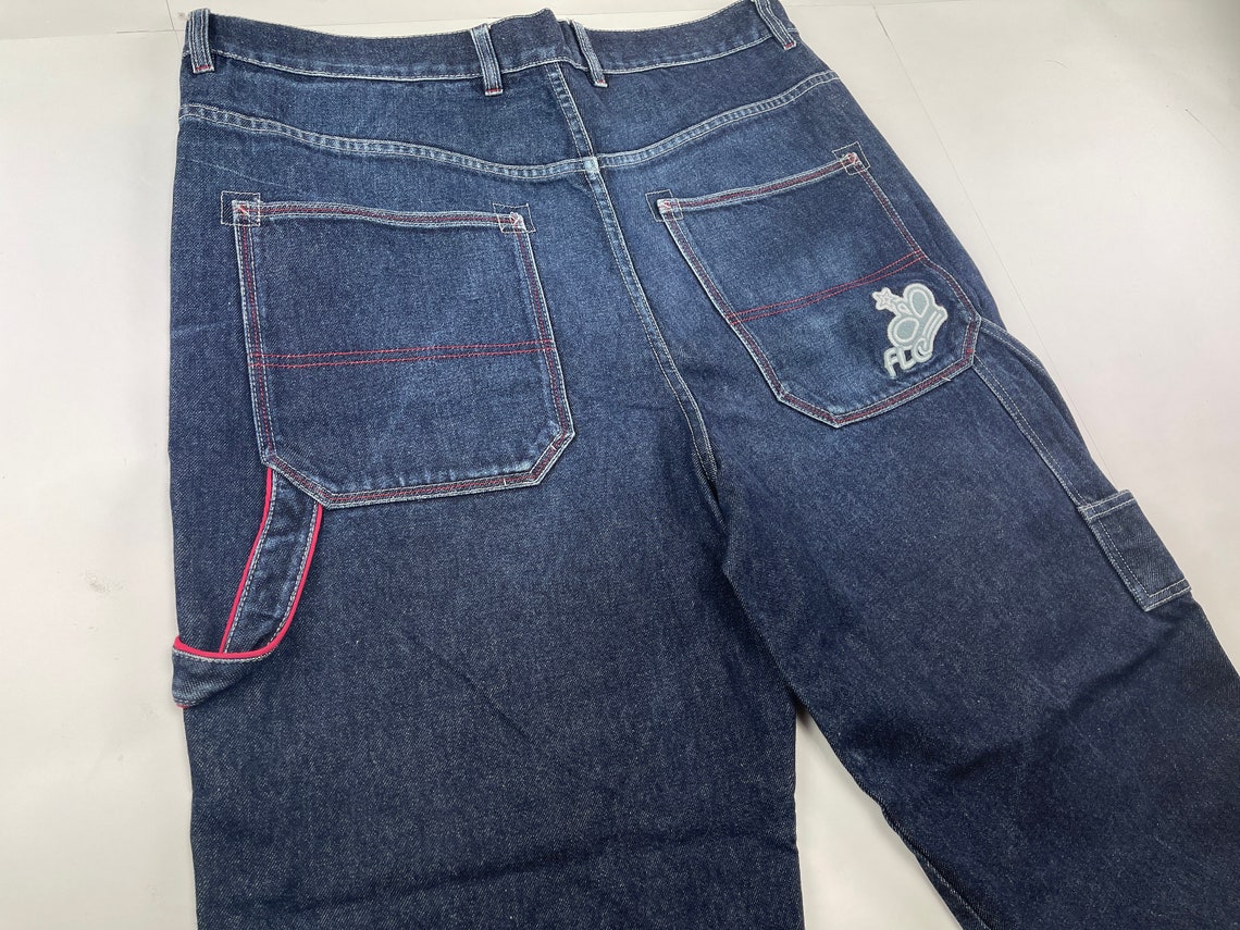 Flashlights Jeans Blue Vintage Baggy Jeans 90s Hip Hop Etsy
