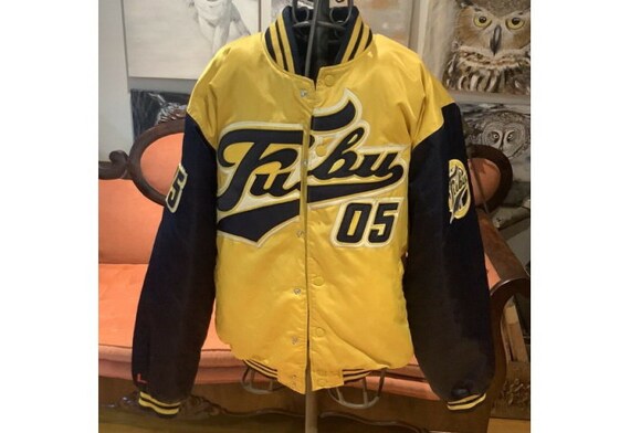FUBU Jacket Yellow Vintage College Varsity Bomber 90s Hip - Etsy UK