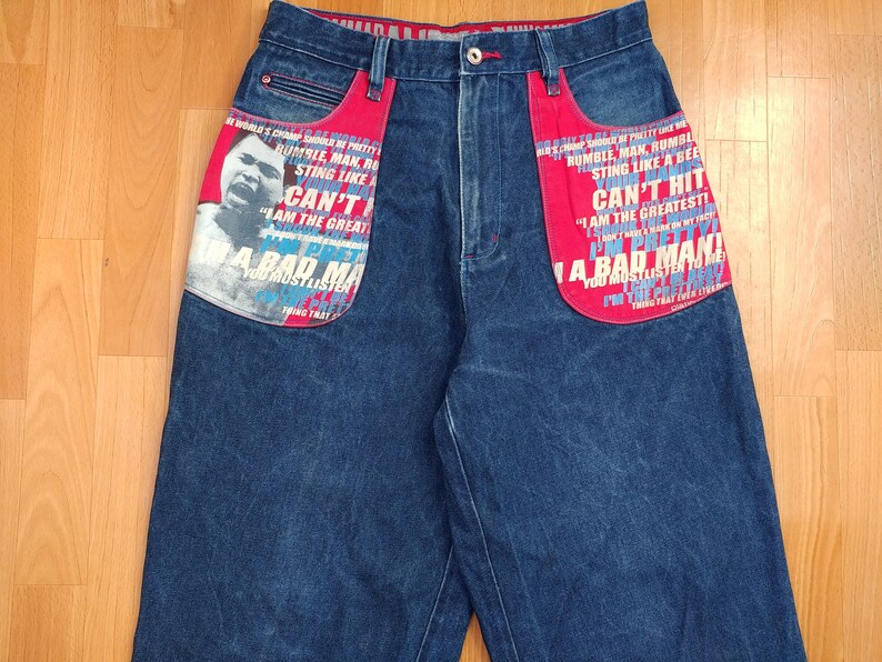 Platinum FUBU Jeans Muhammad Ali Vintage Baggy Pants Old | Etsy