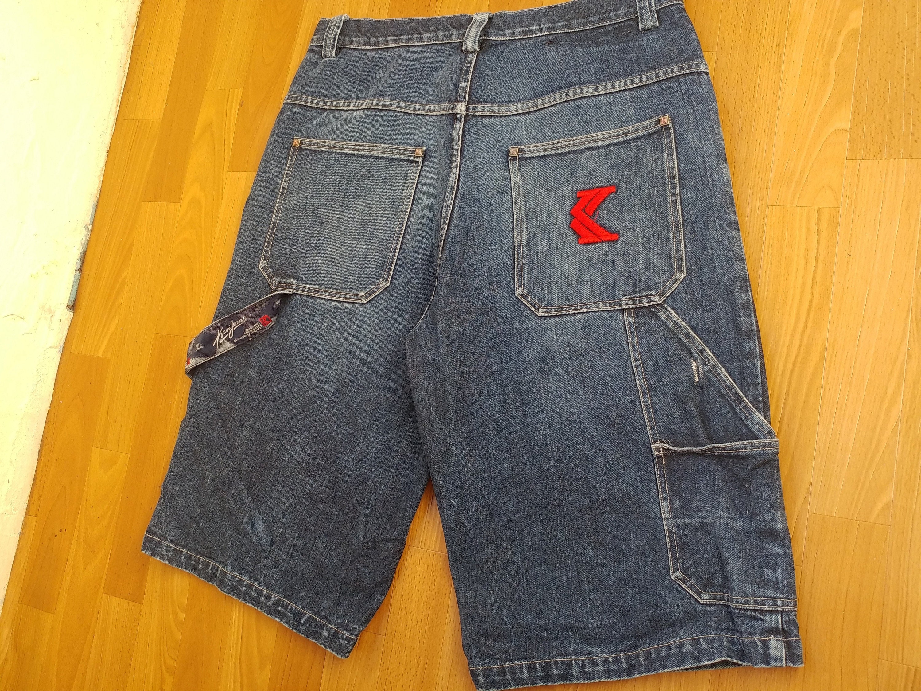 KARL KANI shorts hip hop baggy jeans denim shorts of 90s | Etsy