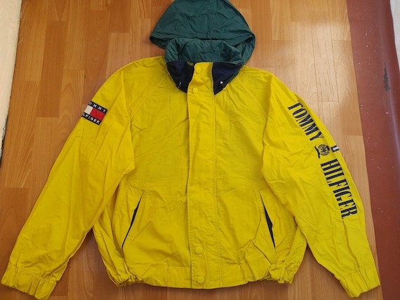 Tommy Hilfiger Jacket, Yellow Vintage Tommy Sailing Gear Jacket of