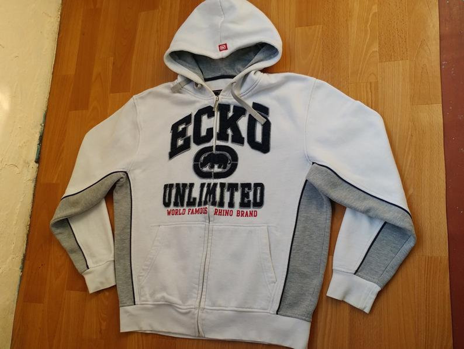 ECKO UNLTD Hoodie White Vintage Hip Hop Sweatshirt 90s - Etsy